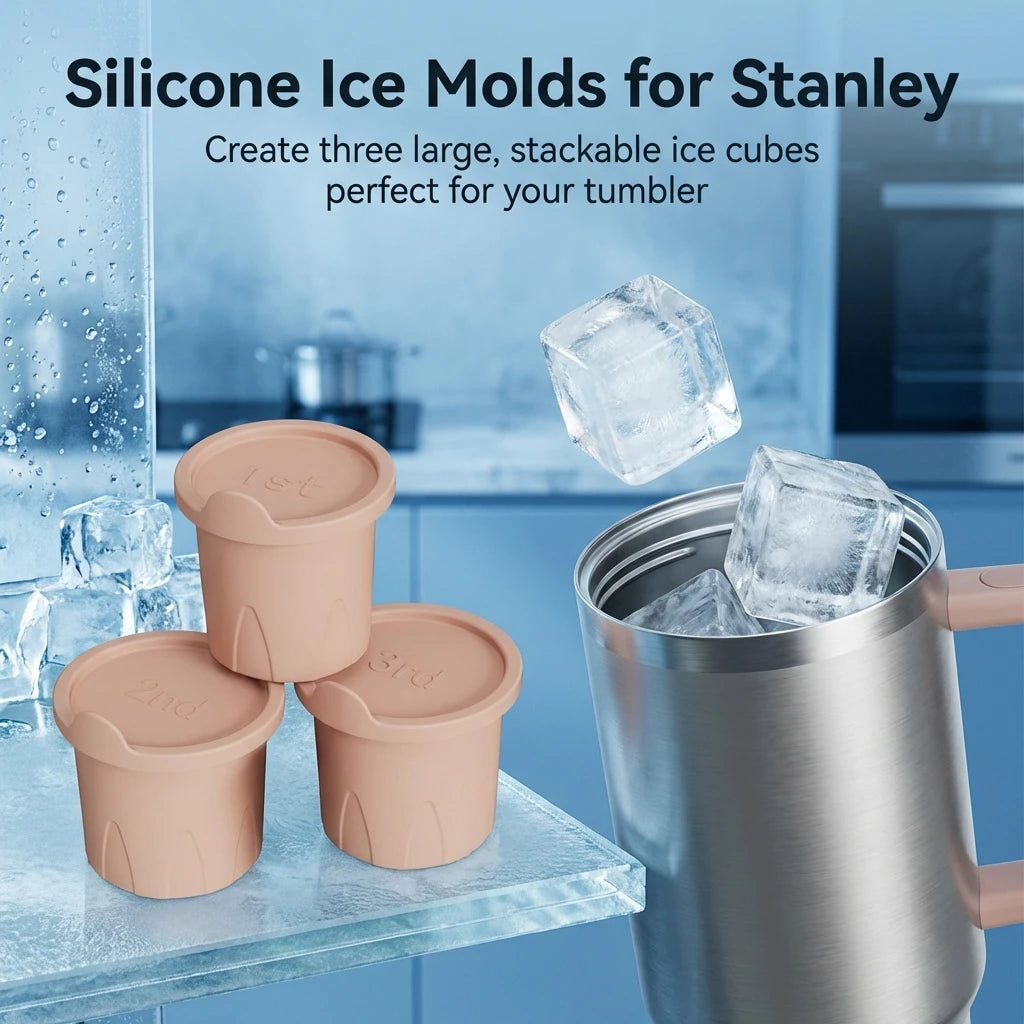 Silicone Ice-Cube Tray Mold For Stanley-Water Bottles Food Grade Quick Freezing